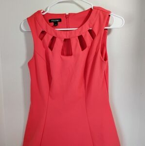 Roz & Ali simple red cute out dress size four